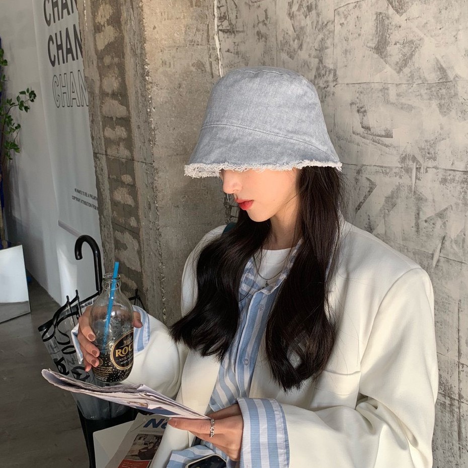 -🍋 Mũ nón bucket denim phong cách Ulzzang