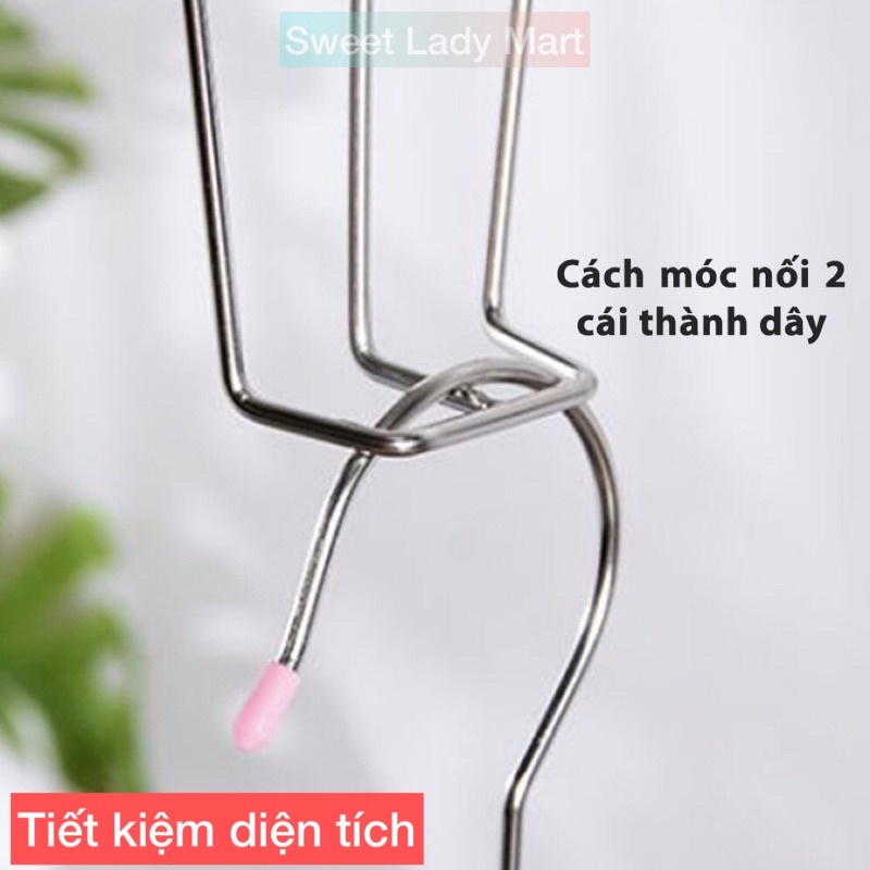 Móc Treo Phơi Giày Dép Inox 304 Không Gỉ Dày Dặn Cứng Cáp
