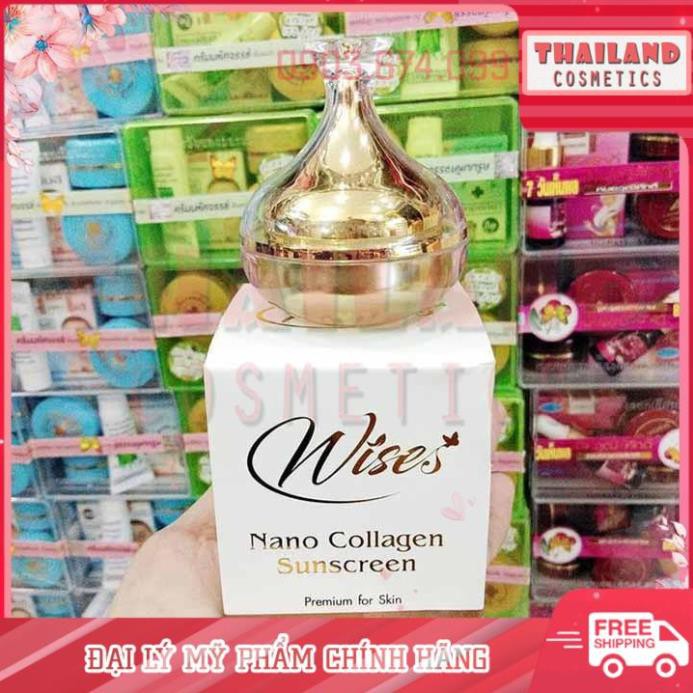 (Hàng chuẩn)  Kem chống nắng Wises Nano Collagen Thái Lan dưỡng trắng da