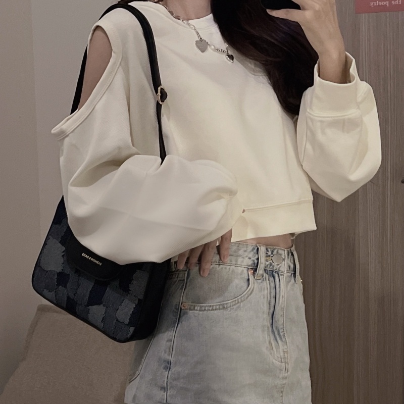 IELGY  Áo sweater Khoét Rỗng Thiết Kế Có Thể Đảo Ngược Cho Nữ