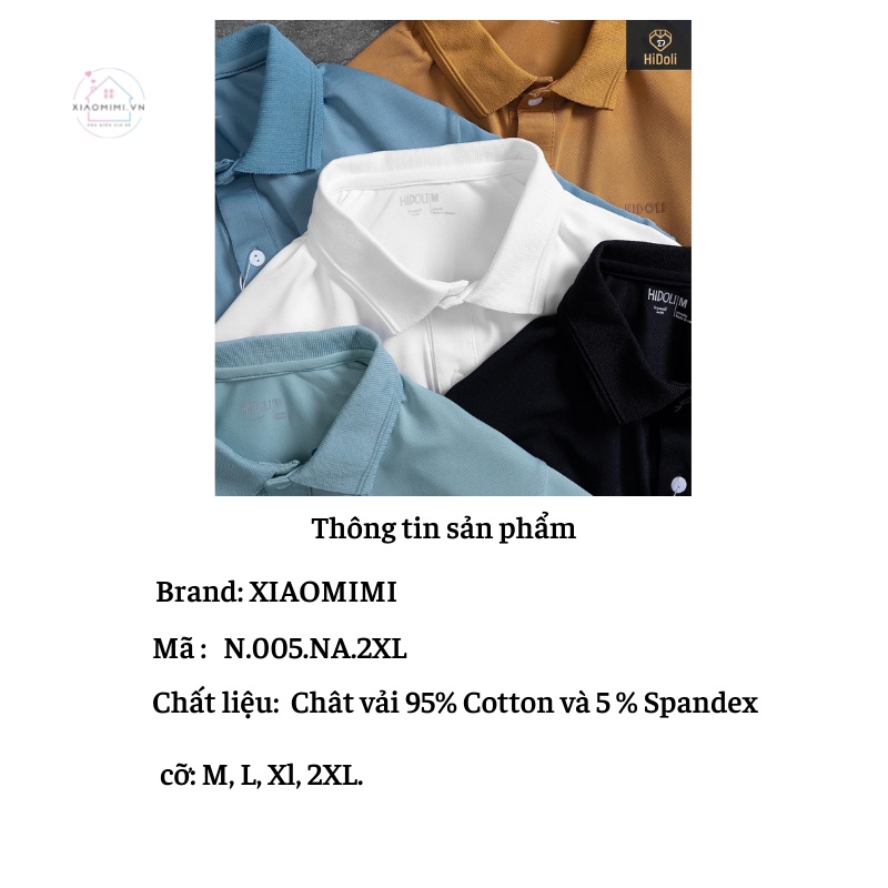 Ao polo nam form rộng cổ bẻ cá xấu cao cấp vải cotton Xiaomimi N.005.NA.2XL