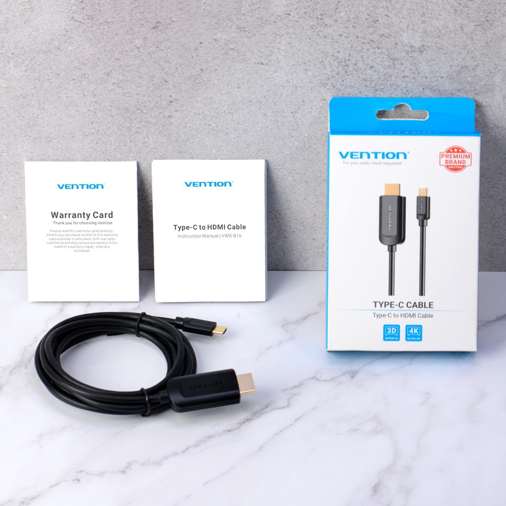 Vention Original 4K 3D Type-c to HDMI Cable UHD USB C to HDMI Audio Video Cable