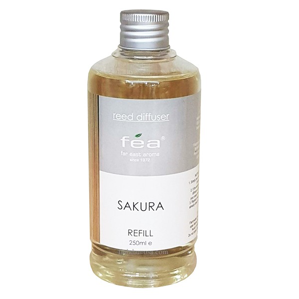 Tinh dầu Refill (thay thế, bổ sung) 250ml, hương Hoa Anh Đào, dùng cắm que khuếch tán, rót vào bộ cắm đã cạn tinh dầu