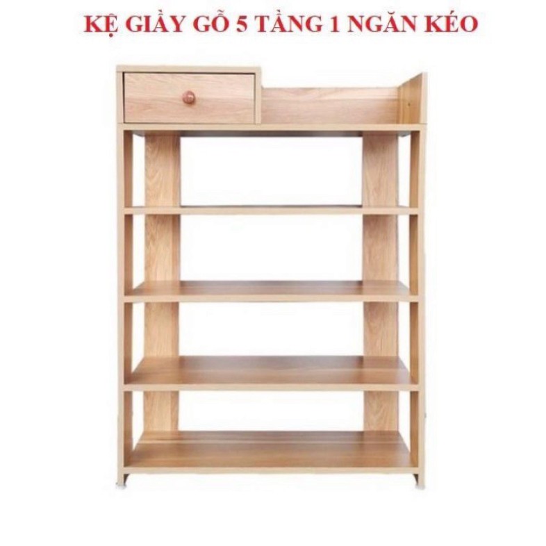Kệ Giầy Gỗ 5 tầng có ngăn kéo (Siêu rẻ)