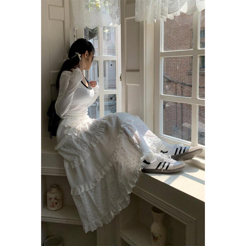 Chân Váy Tầng Nhiều Tầng Thêu Hoa Xinh Xắn 62053