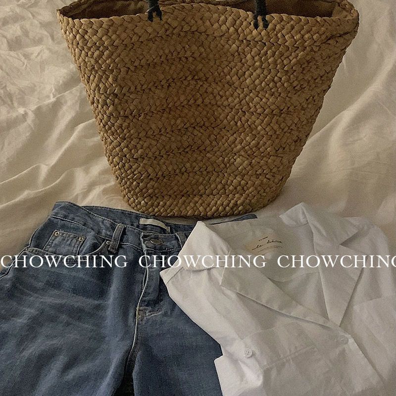 Hàng Mới Về Mới Túi Xách Rơm Đan Tay Phong Cách Retro Pháp 2022