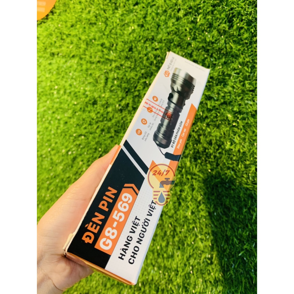 Đèn pin LED siêu sáng G8 - 569 - Dạng cầm tay siêu tiện lợi