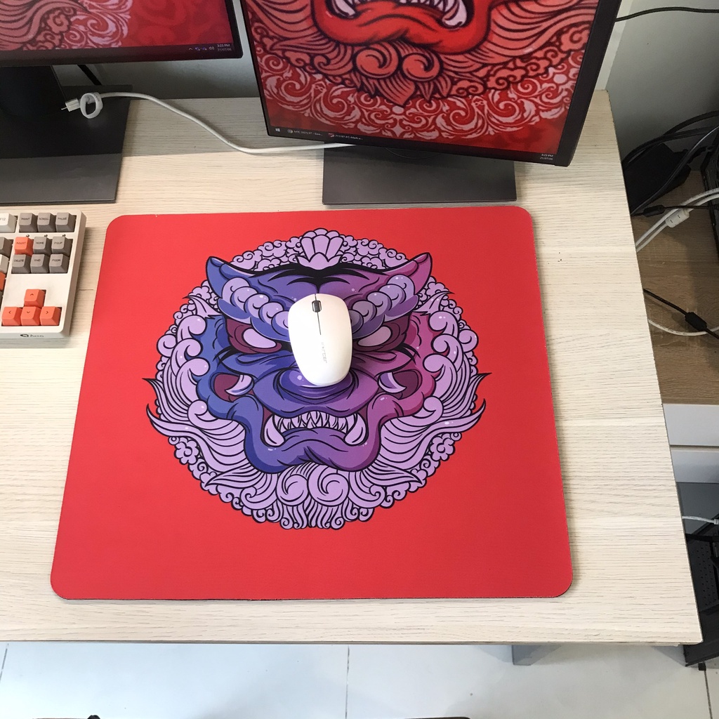 Lót Chuột - Pad Chuột - Mouse Pad - Esports Tiger Ling Yun &amp; Long Teng - QcK - Xtrfy - Chống Nước - Size (40x45x4)