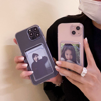Ốp  for Iphone 14 Pro Max Lưng Iphone Trong Suốt Có Ngăn Đựng Thẻ,Đựng Ảnh Cho for Iphone 15 Pro Max 14 13 12 Pro Max 12 11pro Max Xs Max 11 7 Plus 8 Plus