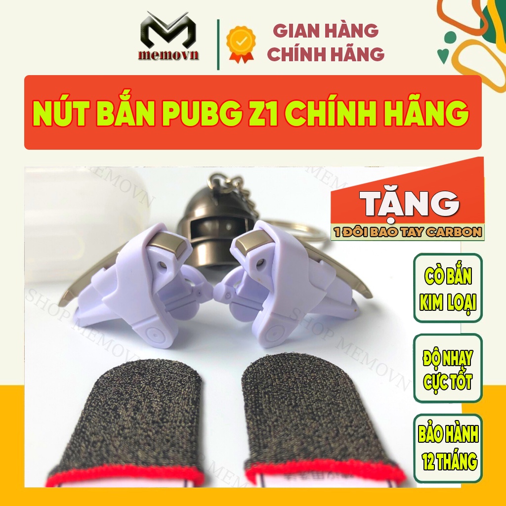 Nút bắn pubg Z1 cò kim loại khung ABS siêu bền hỗ trợ chơi game 4 ngón PUBG, Free Fire, COD...