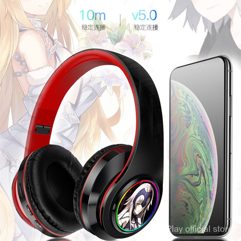 (Hàng Mới Về) Tai Nghe Bluetooth Không Dây Dạ Quang Hình Anime