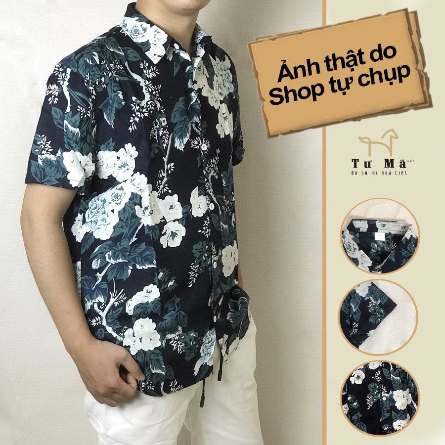 Áo sơ mi họa tiết nam ngắn tay 💝 FREESHIP 💝 áo sơ mi form rộng chất mát thích hợp cho đi làm, đi chơi | BigBuy360 - bigbuy360.vn