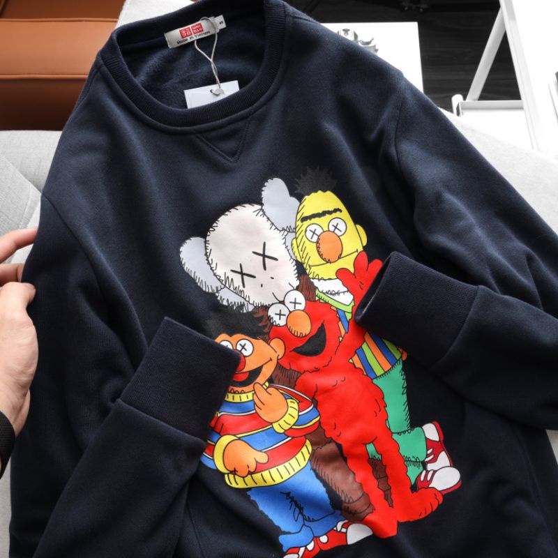 [Mã SR101512 giảm 25% đơn 50K] Áo Sweater Vải Nỉ Thu Đông Cotton 100% , Form Hình In Unisex - 3bros Quần Áo Xuất Khẩu | BigBuy360 - bigbuy360.vn