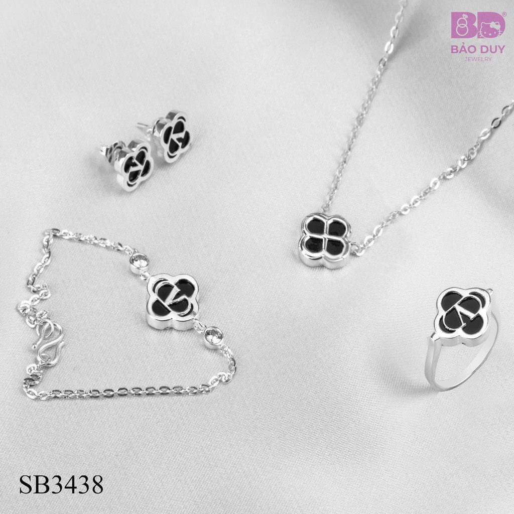 Bộ trang sức bạc BDSilver chữ V - SB3438