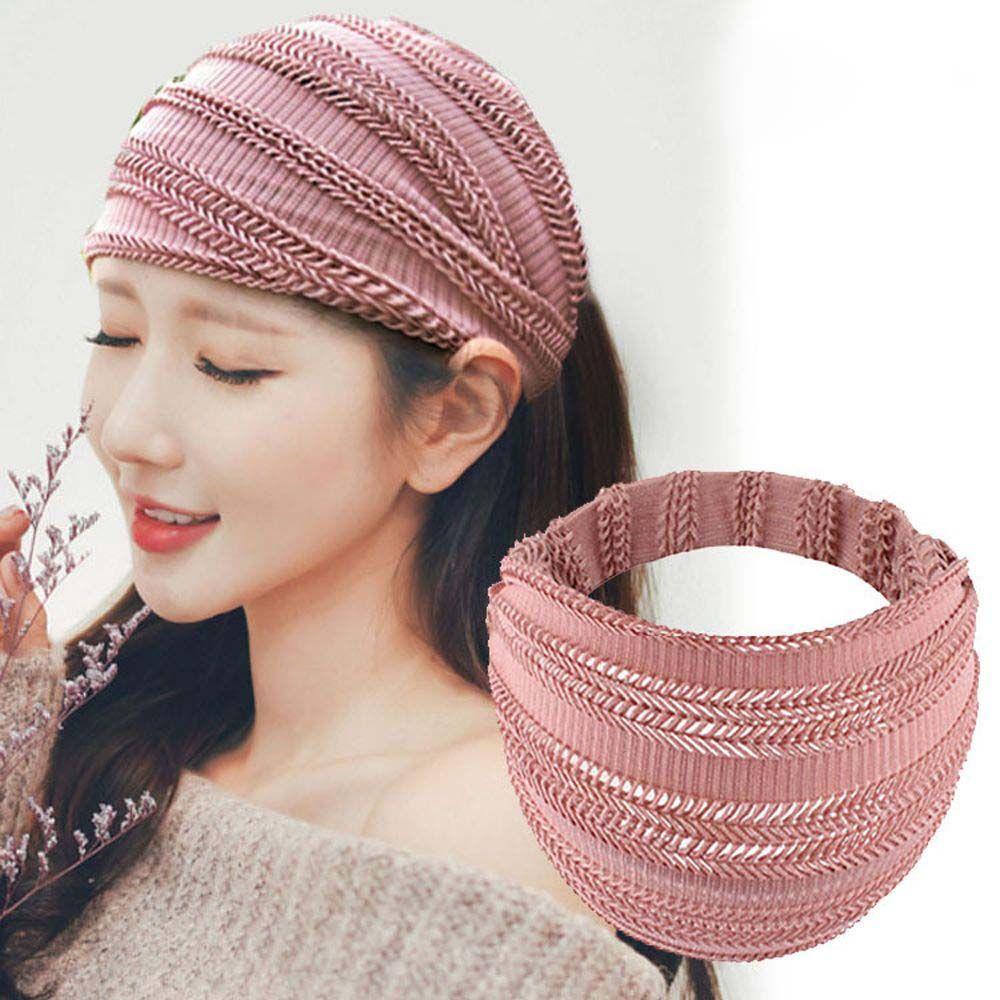 Băng đô cài tóc rửa mặt Phối Lưới Màu Sắc Đơn Giản Phong Cách Hàn Quốc Cho Nữ