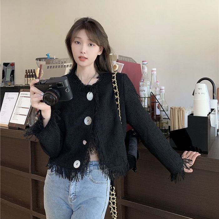 Áo Khoác Ngắn Tay Dài Thiết Kế Mới Thời Trang Theo Phong Cách Hàn Quốc Cho Nữ