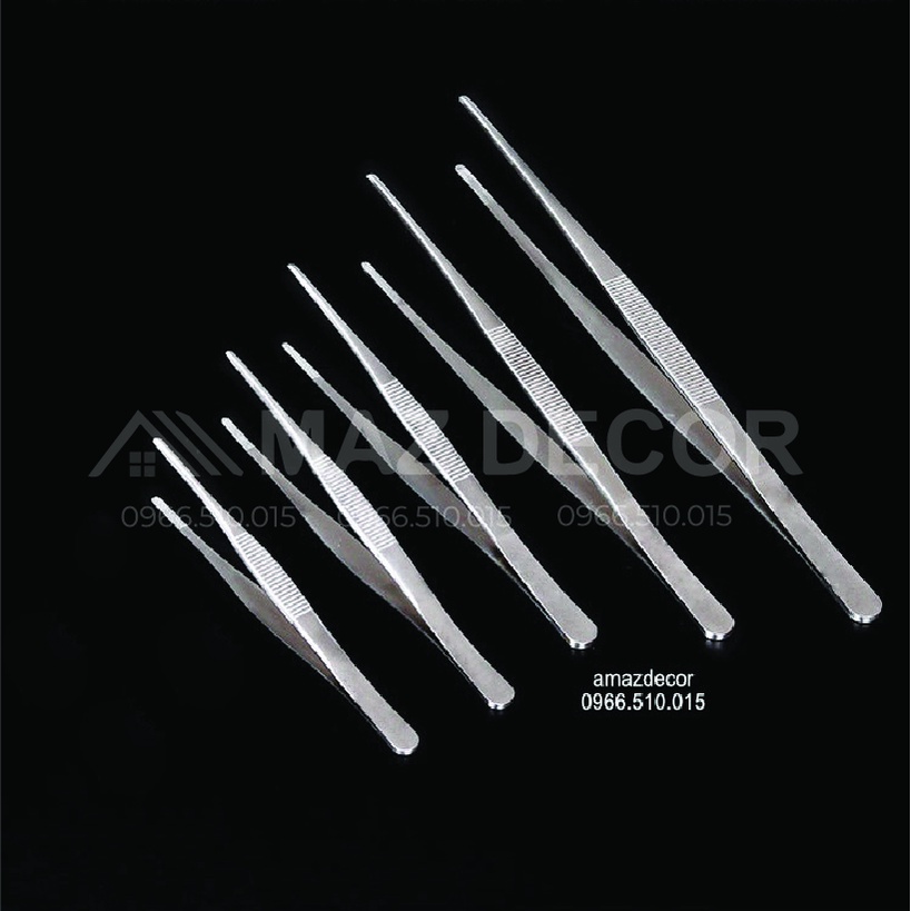Giá kho sỉ Nhíp gắp đồ pha chế inox cocktail quầy bar decor inox dài các cỡ đa năng đầu nhỏ