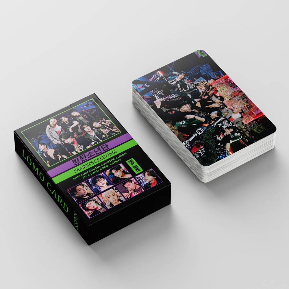 Bộ 55 thẻ ảnh lomo hình thành viên nhóm nhạc Hàn Quốc BTS mẫu 2022