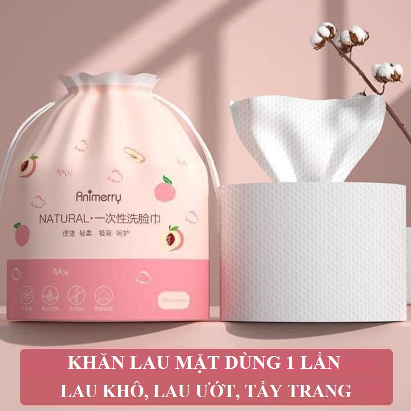 Khăn Giấy Lau Mặt Dùng 1 Lần Lau Khô, Lau Ướt, Tẩy Trang, Khăn Giấy Đa Năng Animerry Nội Địa Trung