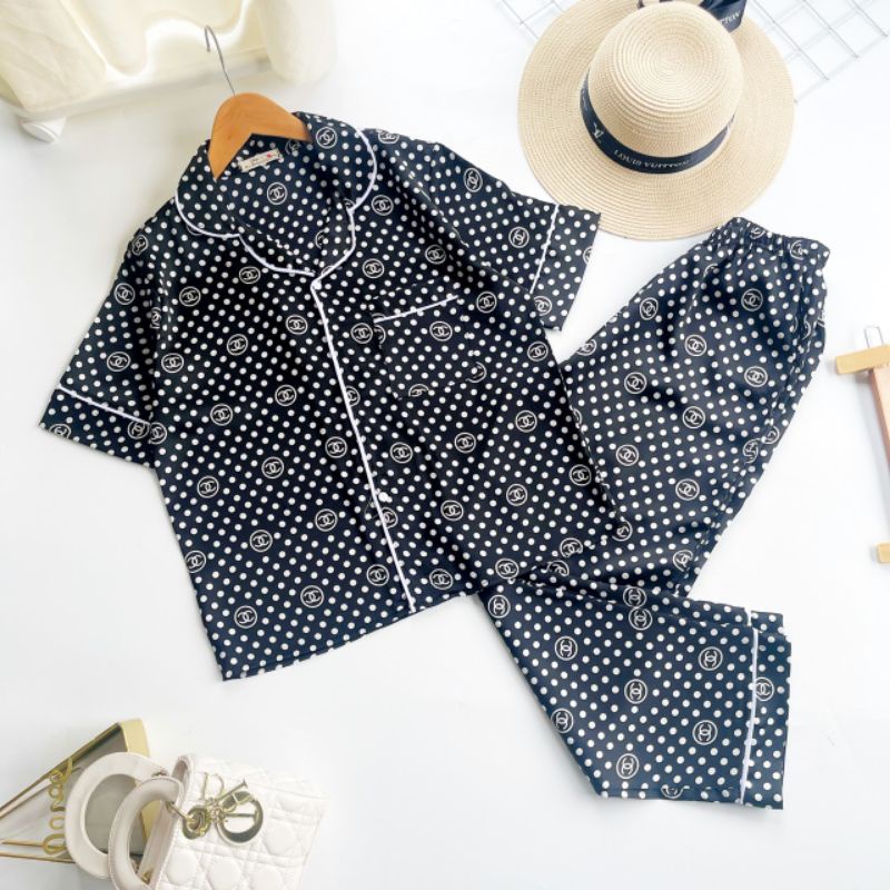 Bộ Lụa Satin Cộc Dài Mềm Mướt