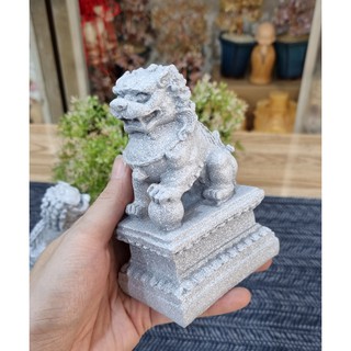 Bộ 02 tượng Kỳ Lân trắng size 12cm