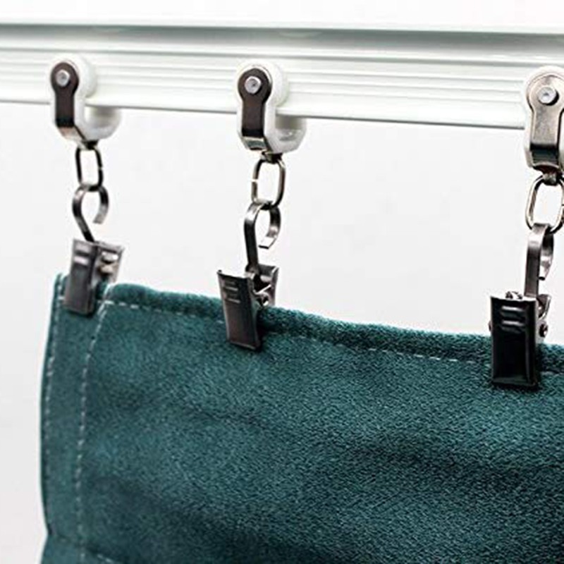 Bộ 50 kẹp giữ treo rèm cửa bằng thép không gỉ M8 tiện dụng