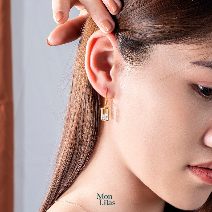 [Mã BMLTA50 giảm 10% đơn 150K] Khuyên Tai Bạc Mon Lilas Quý Phái Earring K04200012-13