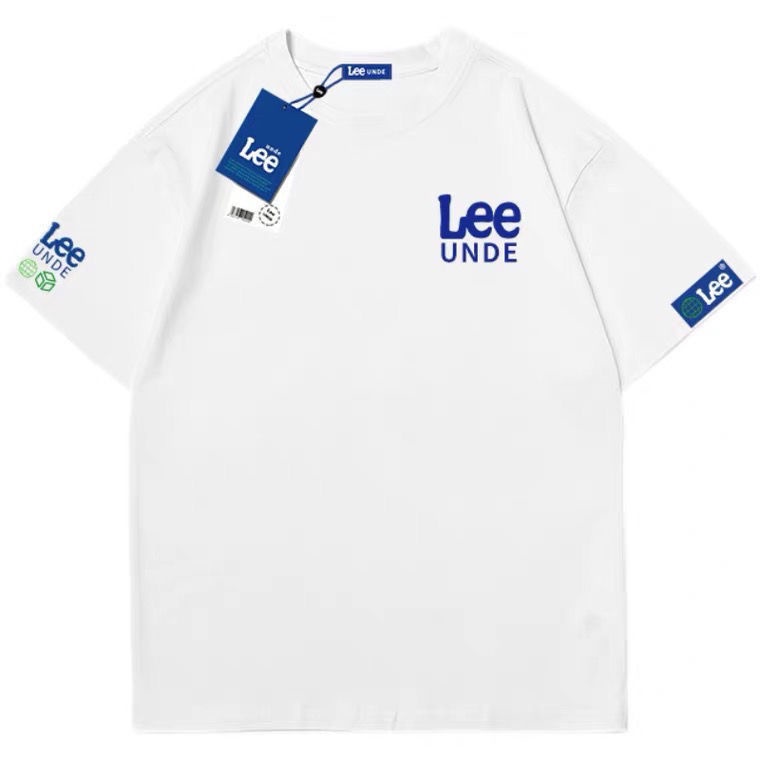 Áo Thun Tay Ngắn Cổ Tròn In Chữ Lee Un Un Un Un Un UNDE Joint Chất Liệu Cotton Cho Nam Và Nữ