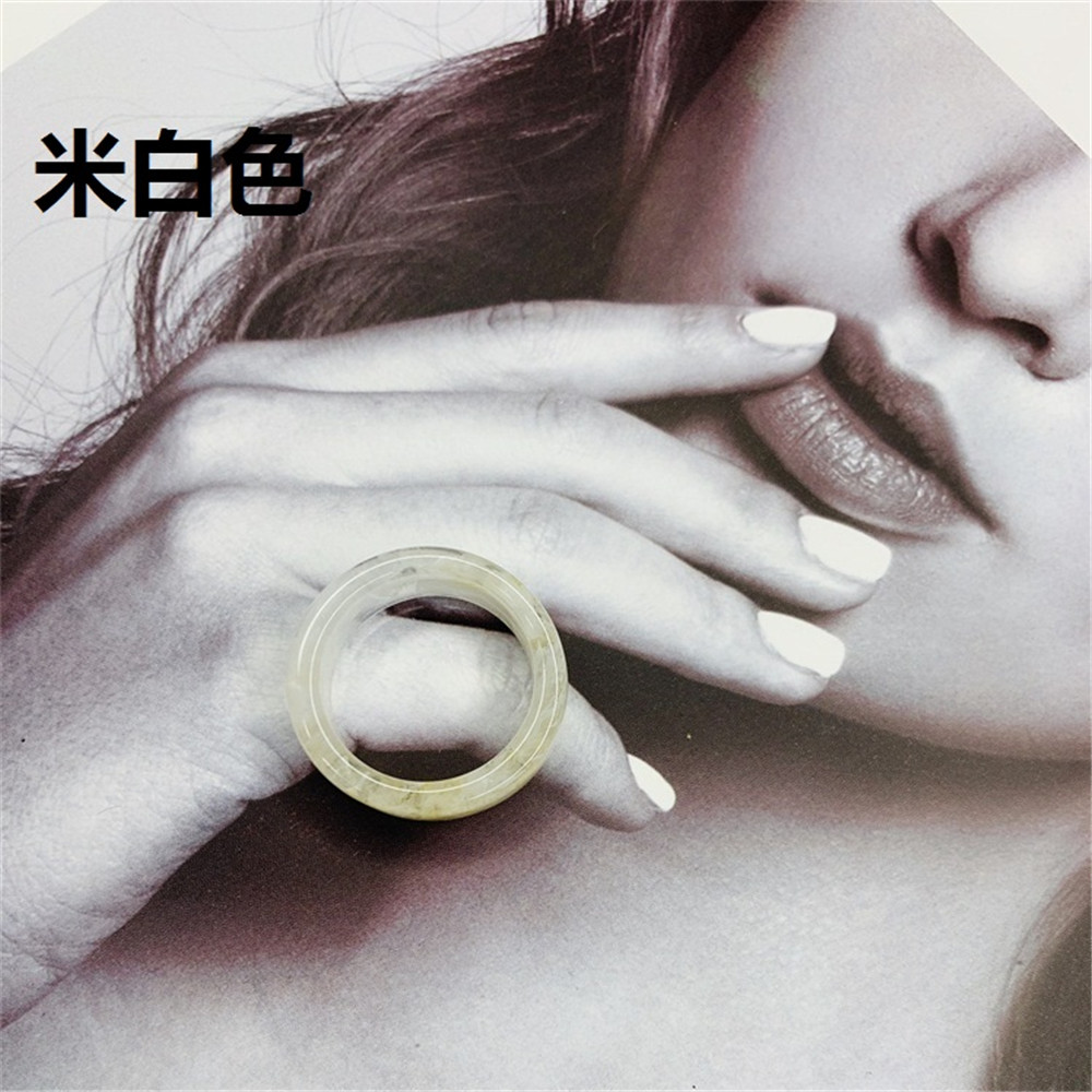 Nhẫn Nhựa Thời Trang Đơn Giản Cỡ 6 Dành Cho Nữ