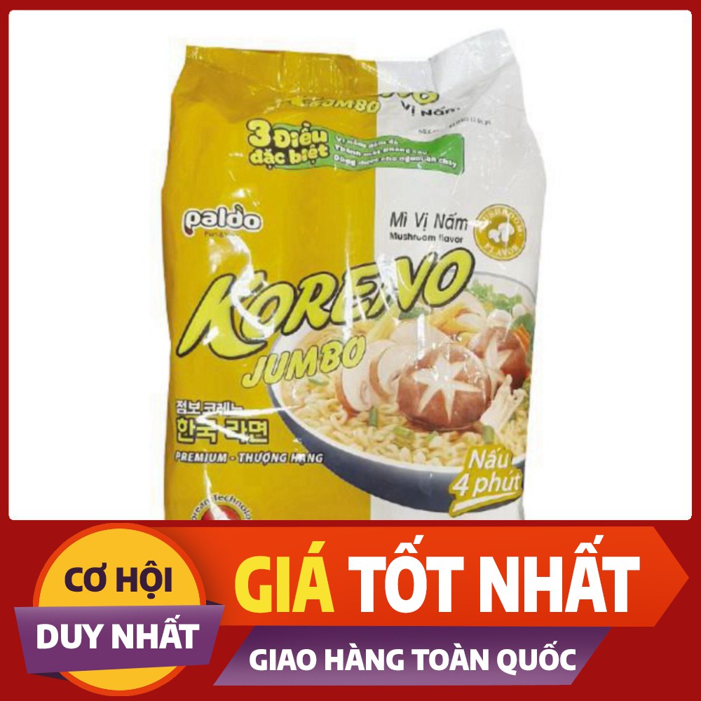 Mì Chay Koreno Jumbo Vị Nấm 10 Gói 100G