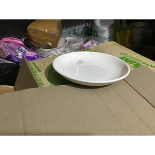 Dĩa sứ  trắng kích thước 8 inch