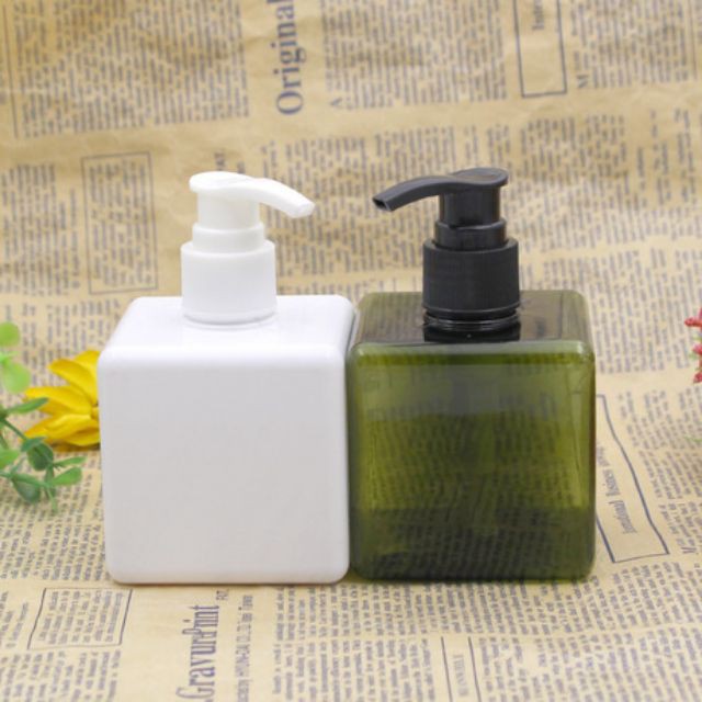 Chai nhựa pet vuông 250ml - chai lọ mỹ phẩm