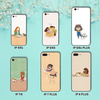 [HOT] ỐP IN HÌNH CÔ CHỦ NHỎ VÀ CHÚ MÈO ĐÁNG YÊU DÀNH CHO điện thoại Iphone 5/5S - 6/6PLUS - 7/7PLUS - 8/8PLUS