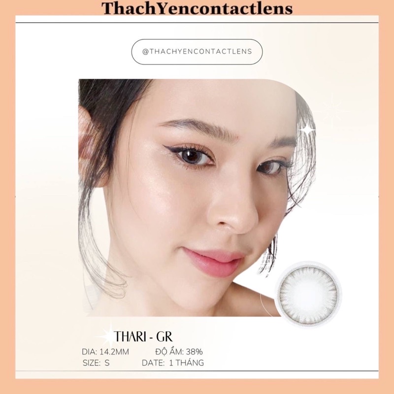 Kính Áp Tròng Thari Gray Lens Xám 0 Độ