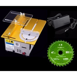 Máy cưa bàn mini 12 - 24V 180W (Tặng kèm 2 lưỡi cưa, máy có chức năng nâng hạ lưỡi cưa)