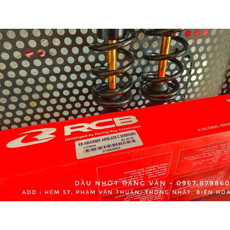 Phuộc Racing Boy Honda Airblade, PCX cũ dòng C Seri Đen Ty Vàng