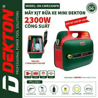 Máy xịt rửa xe cao áp gia đình dekton dk-cwr2300fb - máy rửa xe dekton cao cấp mẫu mã đẹp sang trọng
