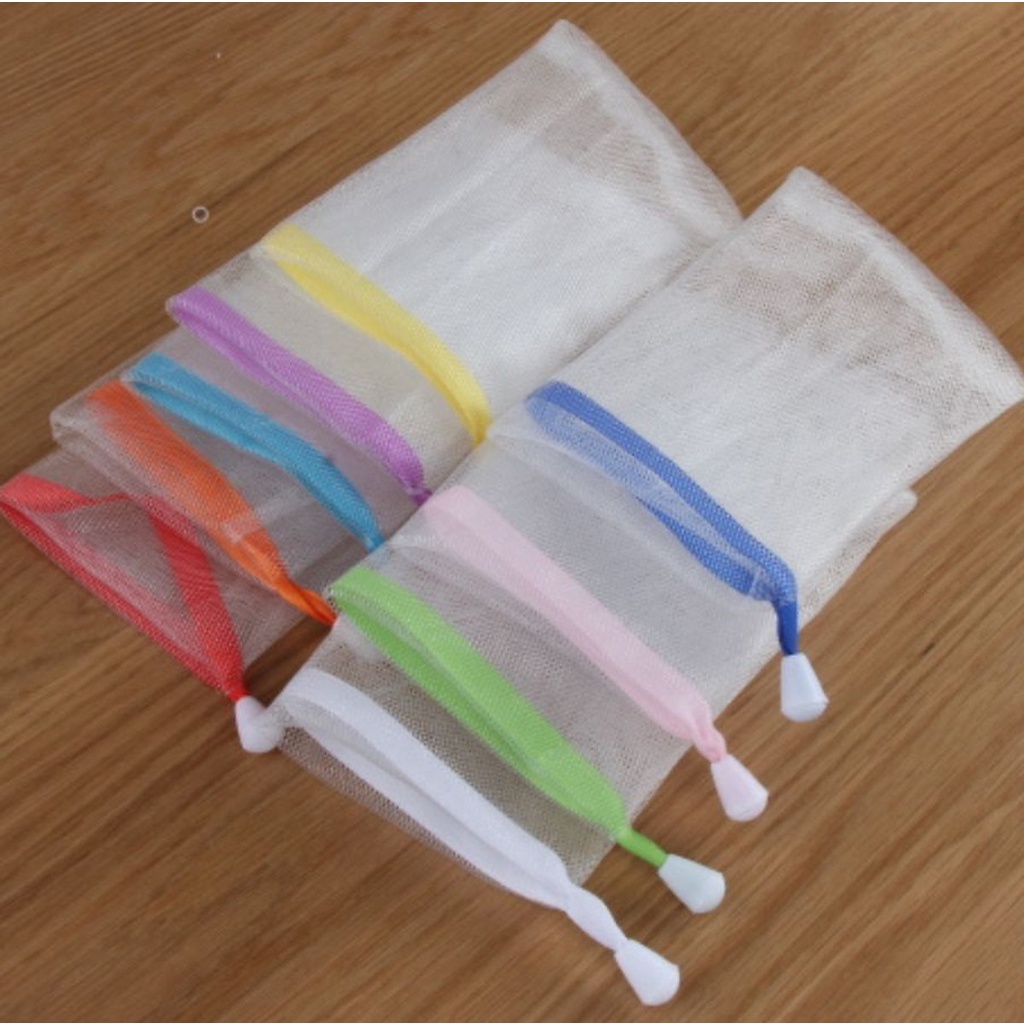 Túi lưới đựng xà phòng tạo bọt có dây rút tiện lợi size  Store4girls