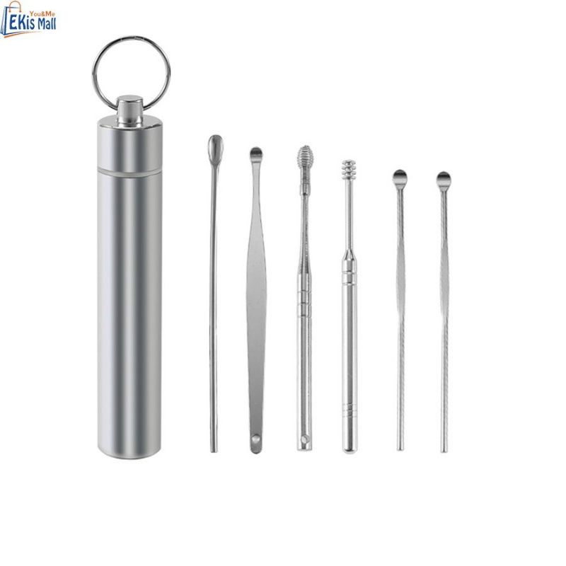 Dụng Cụ Vệ Sinh Ngoáy Tai Kèm Móc Khoá Tiện Lợi