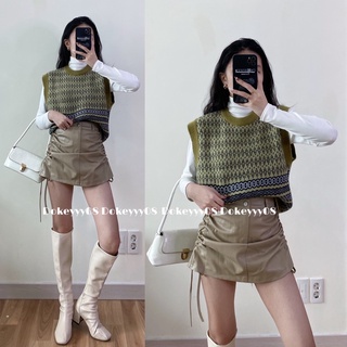 Gile len cổ tròn hoạ tiết 438 ( ẢNH THẬT BY DOKEYYY)