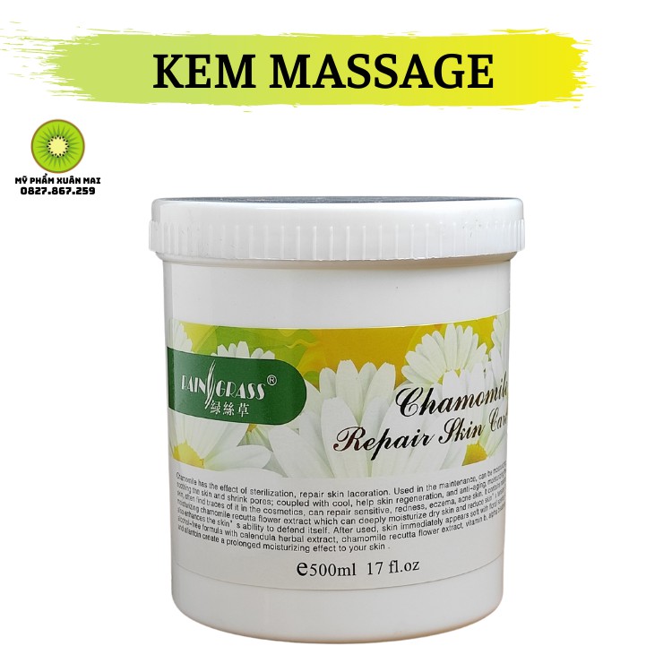 Kem Massage và Tẩy Da Chết Raingrass 500ml Dùng trong spa