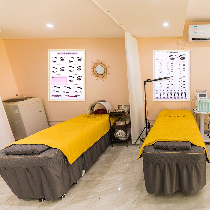 Trang trí lông mi sơn trang trí cửa hàng trang trí lông mi phóng to của Kỹ thuật viên Poster Hướng dẫn trang trí ảnh nghệ thuật trang trí