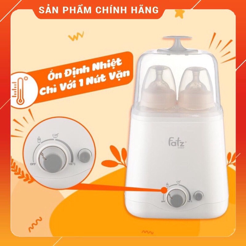 Máy hâm sữa đa năng 2 bình cổ rộng Fatzbaby FB3012SL