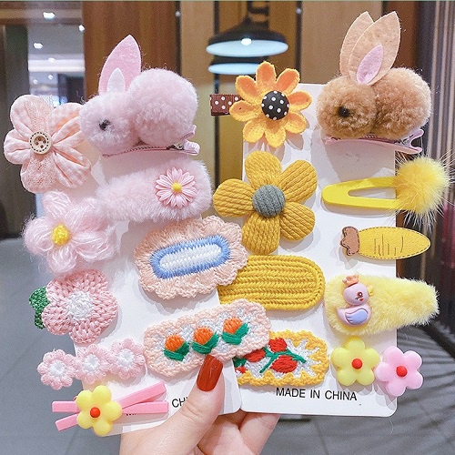 [Công Chúa mọi Nơi] Bộ 9 Nơ Kẹp Công Chúa Hình Thỏ Hoạt Hình Cho Bé