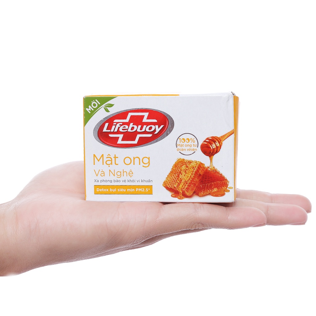 Xà bông cục Lifebuoy Bảo vệ khỏi vi khuẩn Mật Ong và Nghệ (Vàng) 90g