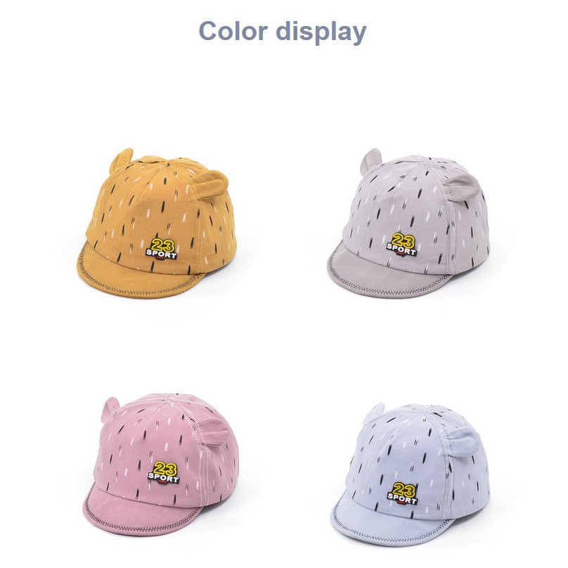 Mũ vải cotton tai thỏ cho bé trai bé gái (Nón vải, mũ nón cho bé sơ sinh) Mũ 23 sport TTS205