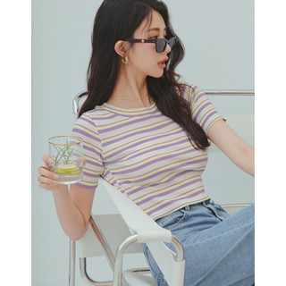 Áo thun cổ tròn dáng ôm nữ Air Space 2121821037