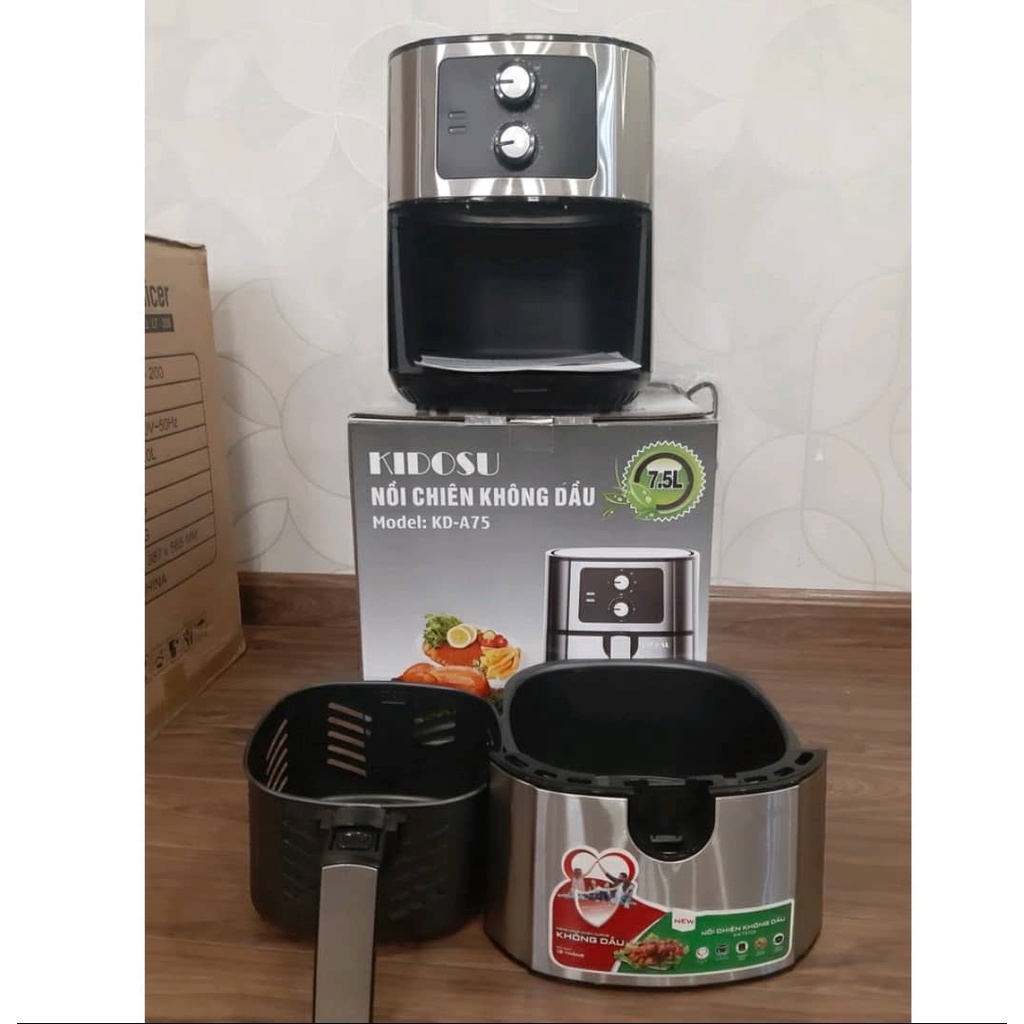 Nồi chiên không dầu KIDOSU 7,5l - Bảo hành 12 tháng.