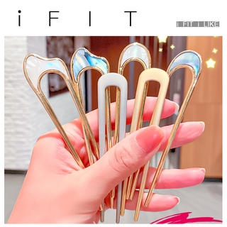 Kẹp tóc ifit kim loại hình chữ u thời trang cho nữ