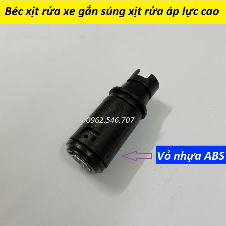 Béc xịt mỏ vịt kiểu gài kèm đầu đực nối nhanh 1/4 - Lắp được bình bọt tuyết 0,5L